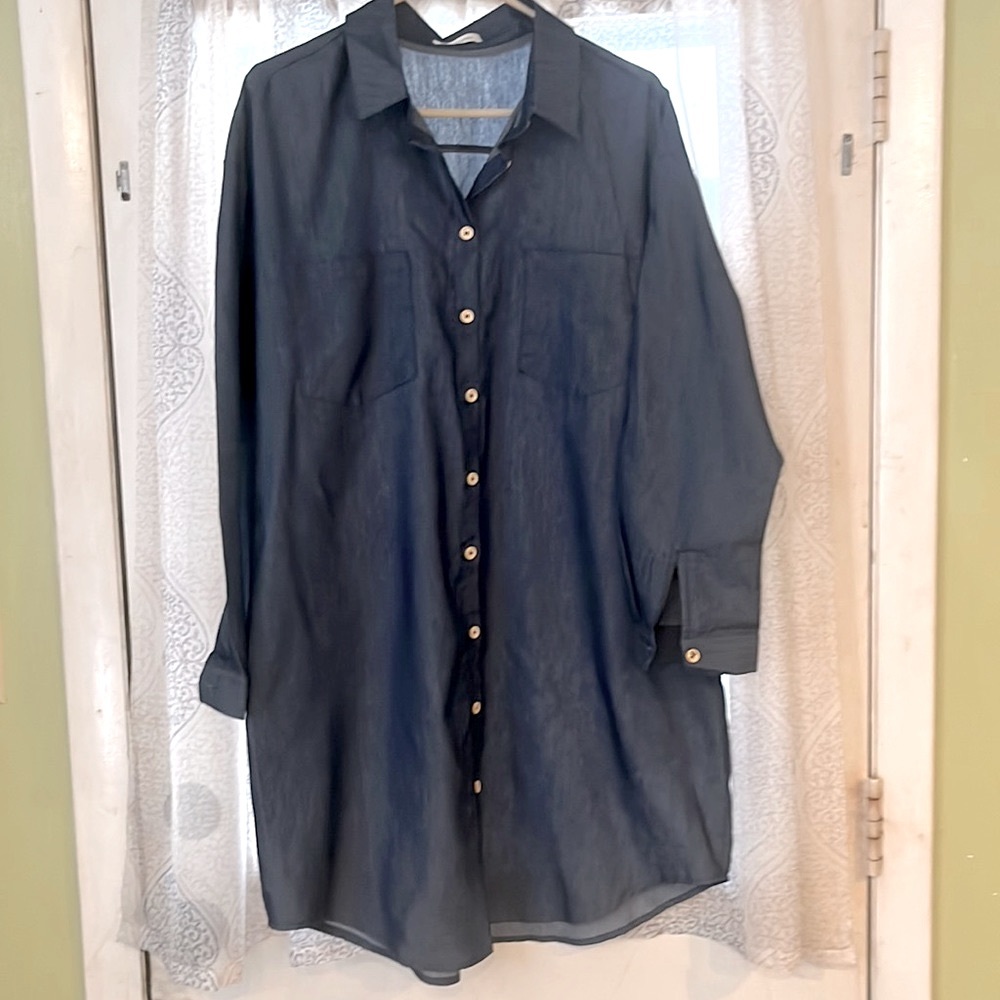 NWOT Women’s Long Sleeve Shirt Dress -XL